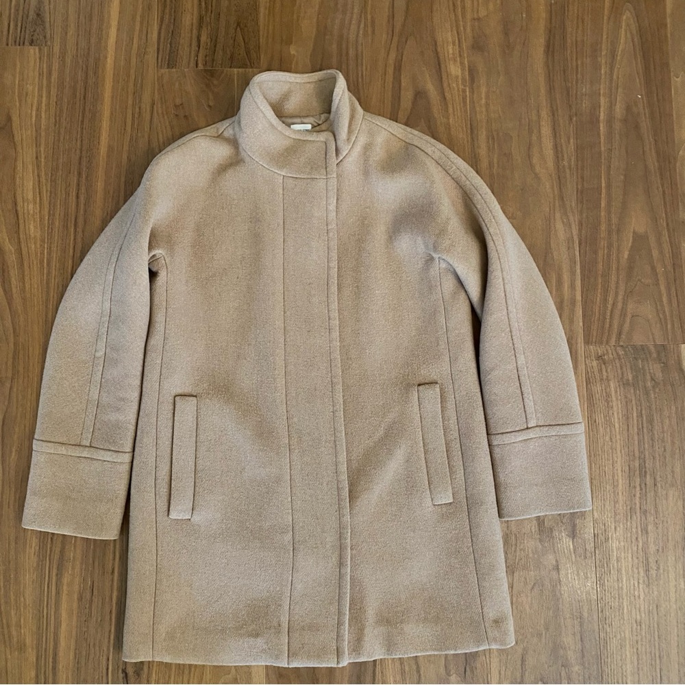 J.Crew Camel Wool Blend Coat Size 6 Classic Tan - Picture 1 of 10